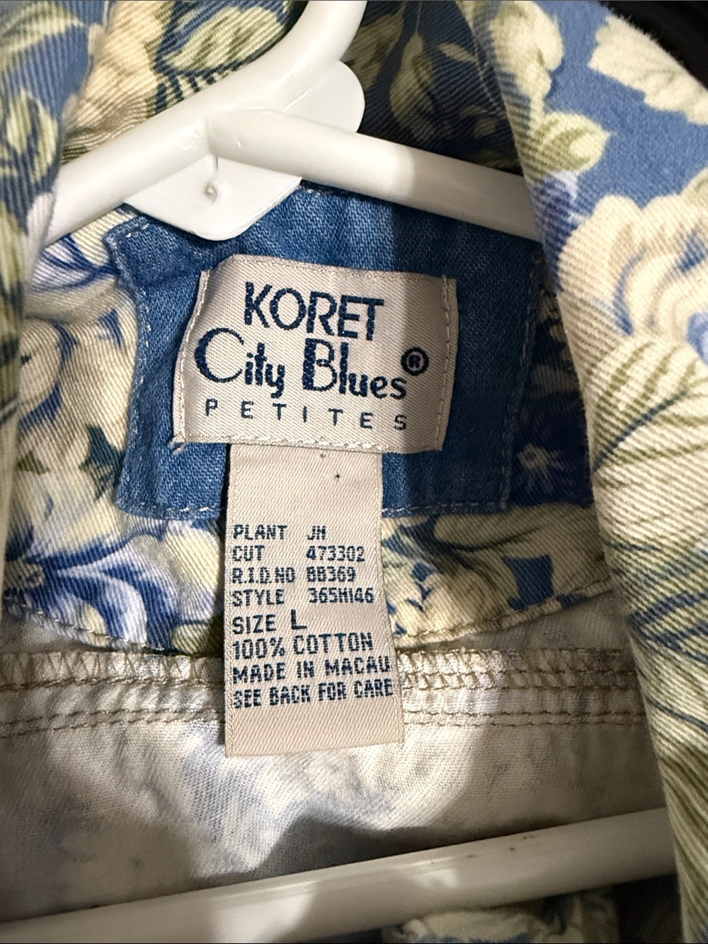 Vintage Koret City Blues Floral Denim Jacket - Picture 8 of 9